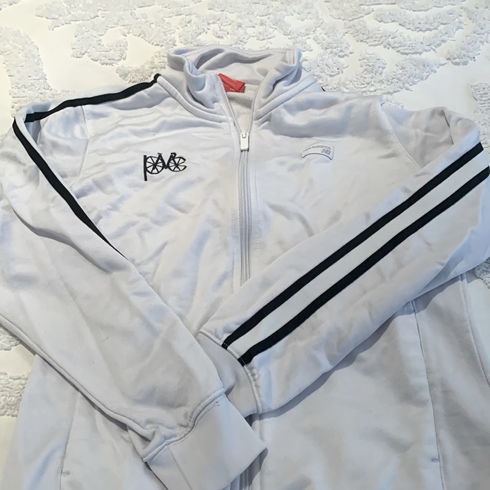 White New Balance Track Jacket